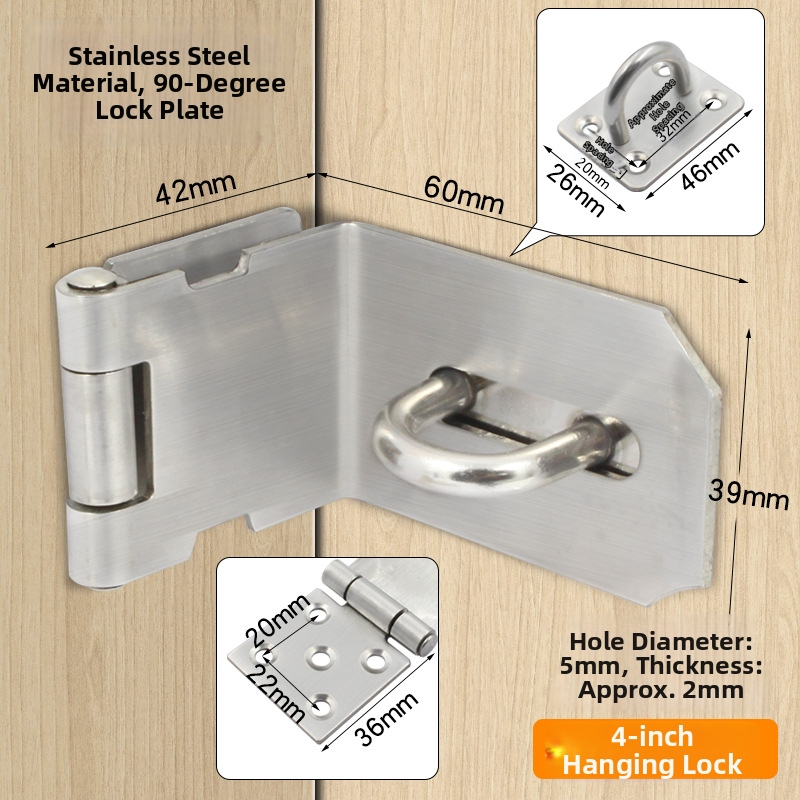 Jin Aoding tsinkide suklus kapp lukustus, puurimiseta paigaldus, 90° nurga sahtli/kapi lukustus, mudel 2023.1.7, litsentsitud privaatse märgistuse võimalus
