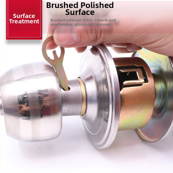 Заключалка за врата от неръждаема стомана с топка – удебелен модел за дървени врати, за домашна спалня