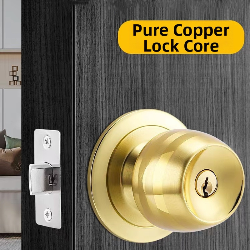 Заключалка за врата от неръждаема стомана с топка – удебелен модел за дървени врати, за домашна спалня