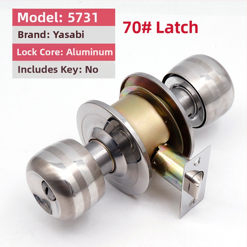 Заключалка за врата от неръждаема стомана с топка – удебелен модел за дървени врати, за домашна спалня