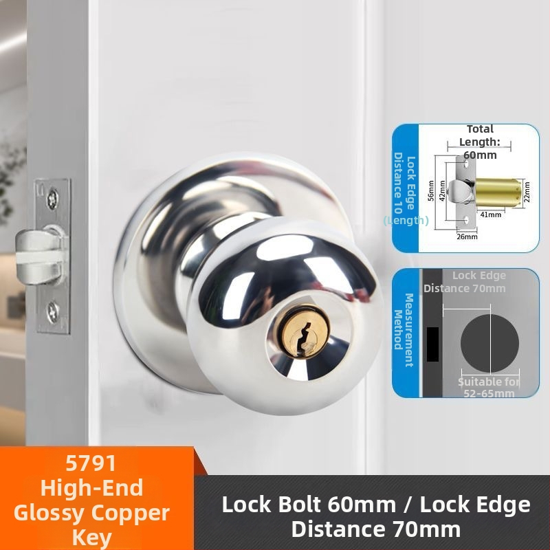 Ball lock siseukse lukk, mitmekülgne, rauast, mudel 5831, moodsus ja lihtsus