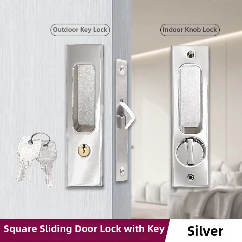 Asabi 9026 libistatava ukse lukk, integreeritud käepide, peidetud mehhanism, tsink-sulamist valmistatud, sobib puidust ustele, rõdu ja köögi ustele, kaasaegne minimalistlik stiil