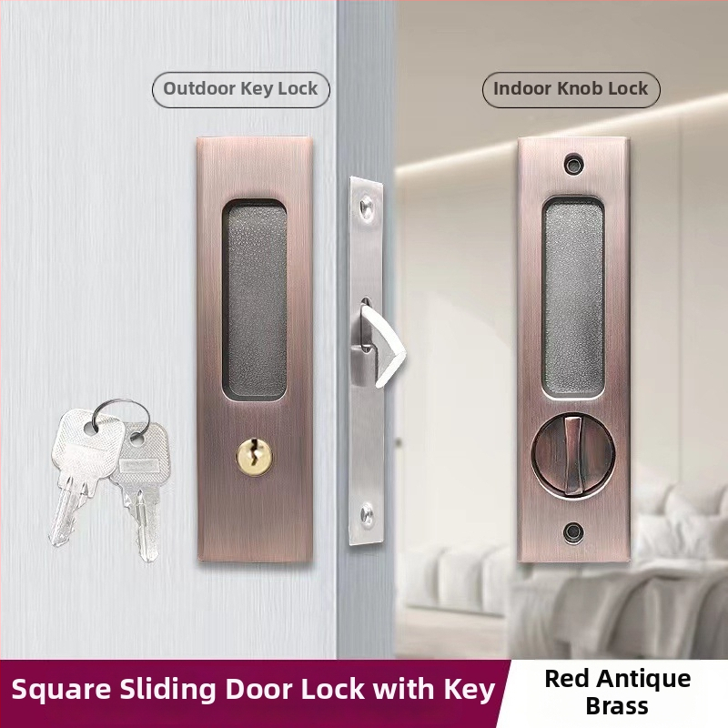 Asabi 9026 libistatava ukse lukk, integreeritud käepide, peidetud mehhanism, tsink-sulamist valmistatud, sobib puidust ustele, rõdu ja köögi ustele, kaasaegne minimalistlik stiil