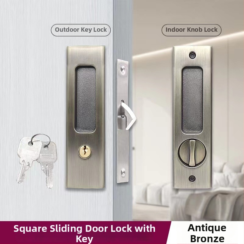 Asabi 9026 libistatava ukse lukk, integreeritud käepide, peidetud mehhanism, tsink-sulamist valmistatud, sobib puidust ustele, rõdu ja köögi ustele, kaasaegne minimalistlik stiil