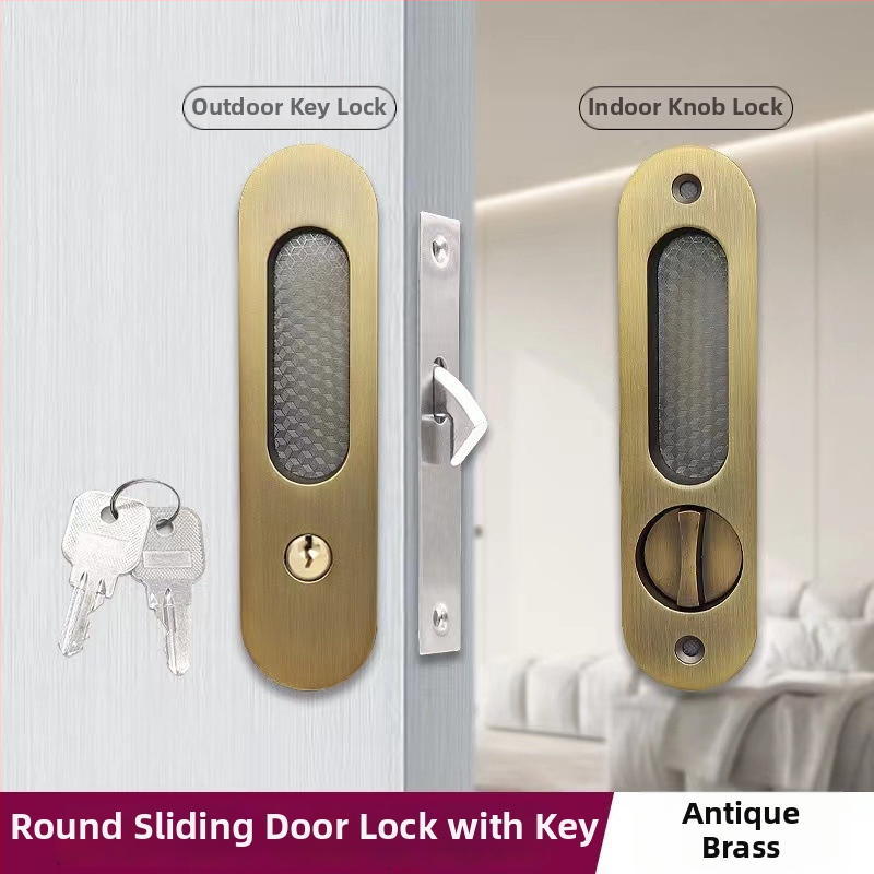 Asabi 9026 libistatava ukse lukk, integreeritud käepide, peidetud mehhanism, tsink-sulamist valmistatud, sobib puidust ustele, rõdu ja köögi ustele, kaasaegne minimalistlik stiil