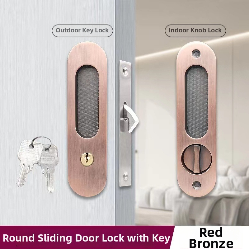 Asabi 9026 libistatava ukse lukk, integreeritud käepide, peidetud mehhanism, tsink-sulamist valmistatud, sobib puidust ustele, rõdu ja köögi ustele, kaasaegne minimalistlik stiil