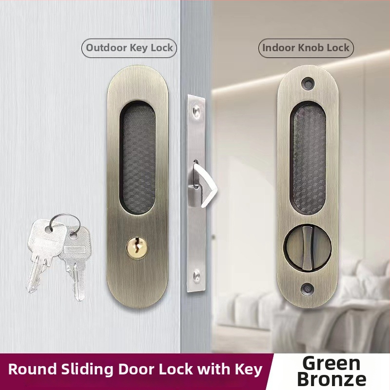 Asabi 9026 libistatava ukse lukk, integreeritud käepide, peidetud mehhanism, tsink-sulamist valmistatud, sobib puidust ustele, rõdu ja köögi ustele, kaasaegne minimalistlik stiil