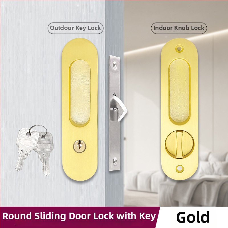 Asabi 9026 libistatava ukse lukk, integreeritud käepide, peidetud mehhanism, tsink-sulamist valmistatud, sobib puidust ustele, rõdu ja köögi ustele, kaasaegne minimalistlik stiil