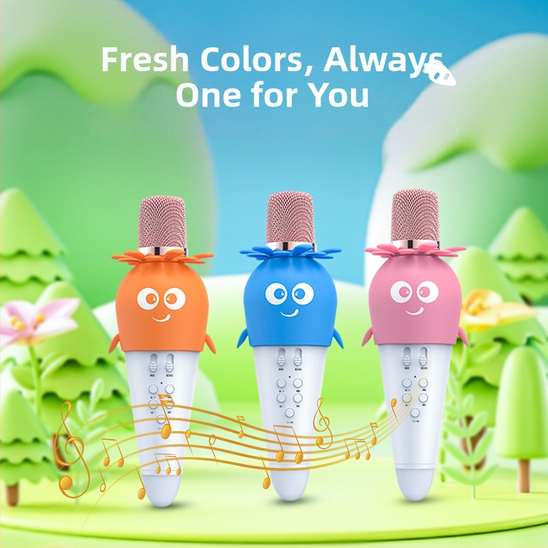 K5 Vaikų Bluetooth mikrofonas garsiakalbis – Profesionalus įrašymas, įrengta 1200–2000 mAh baterija, Bluetooth 5.3, veikimo laikas 3–6 valandos, SNR ≥100 dB