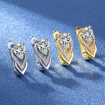 Обеци , бижута, европейски и американски стил, креативни британски орнаменти с катарами, модерни сребърни бижута, обеци