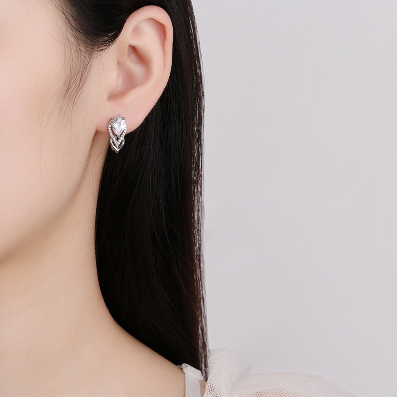 Обеци , бижута, европейски и американски стил, креативни британски орнаменти с катарами, модерни сребърни бижута, обеци