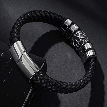 Трансгранична мъжка гривна от алуминиева сплав, най-продаваната в персонализирани бижута, семпла и очарователна гривна, модерен и горещо продаван артикул.