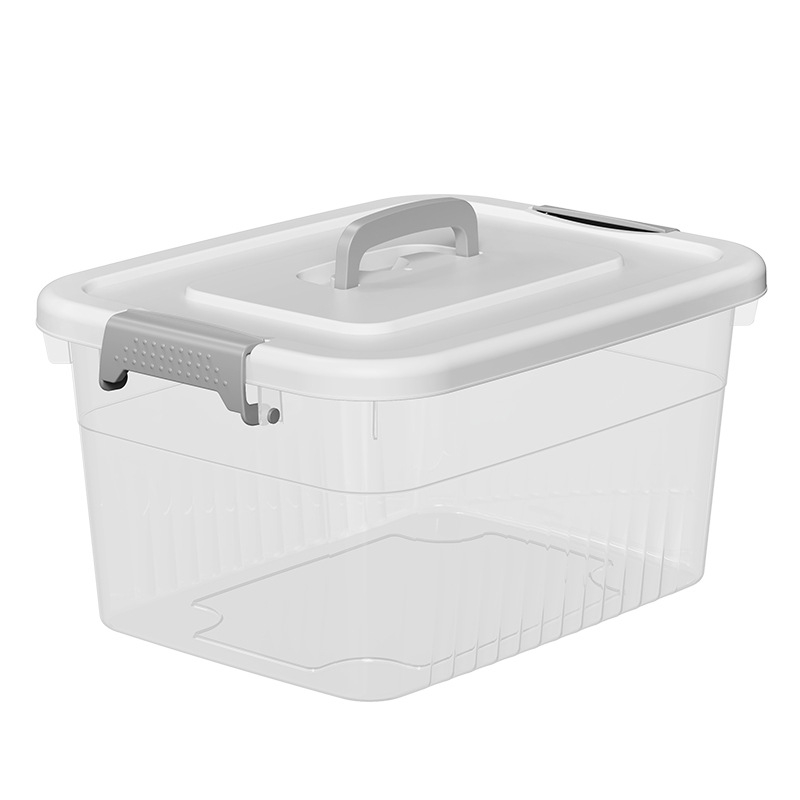 Laikymo dėžė iš PP plastiko, 20–30 L, su dangčiu, nešiojama, judama