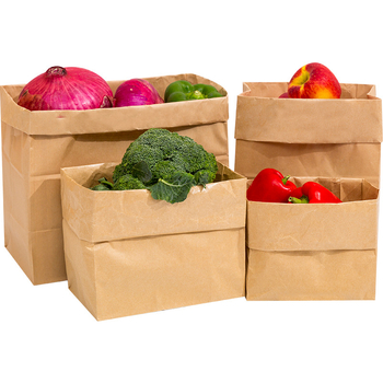 Кубообразна торбичка от крафт хартия за съхранение, запечатана, удебелена за пакетиране на хлебни изделия (хляб и тост), за кухненско и настолно съхранение, модел 38011186.