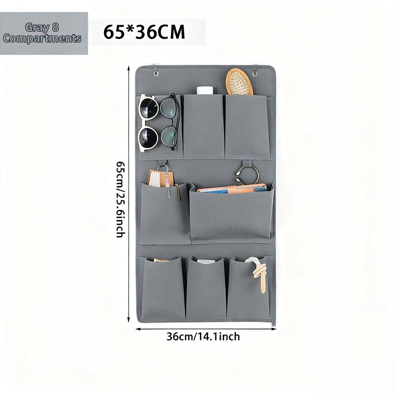 Prie sienos kabančios saugojimo maišelis garderobei, netintas audinys, daugiafunkcinis miegamojo organizatorius, tinkamas CD, žurnalams ir atvirlai, už durų modelis