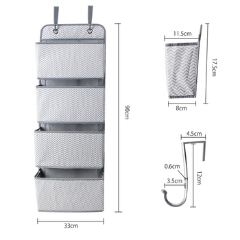 Durų pakabinama saugykla, daugiasluoksnis nepluoštas audinys, keturi skyriai, garderoba ir miegamajam, daugiafunkcinė