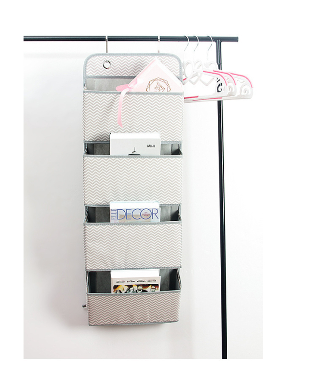 Durų pakabinama saugykla, daugiasluoksnis nepluoštas audinys, keturi skyriai, garderoba ir miegamajam, daugiafunkcinė