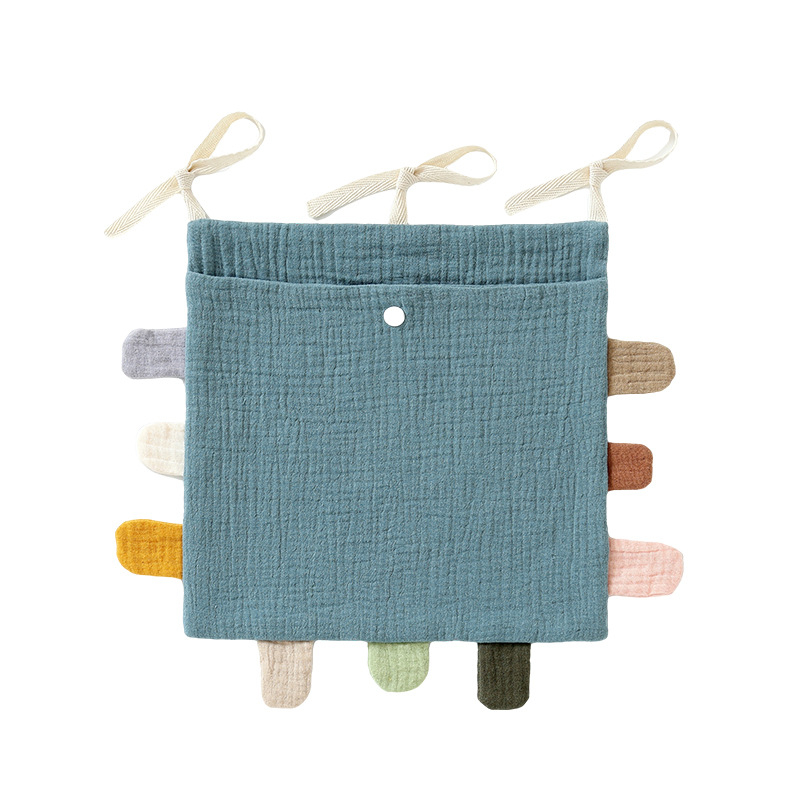 Kūdikio lovelės šoninis kabinamas laikymo maišelis, medvilnė audinys, paprastas ir šiuolaikiškas dizainas, daugiafunkcis