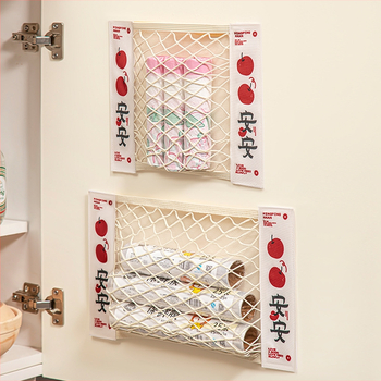 Virtuvės sieninis tinklinis laikymo krepšys su Velcro, poliesteris, modelis Y, daugiafunkcinis