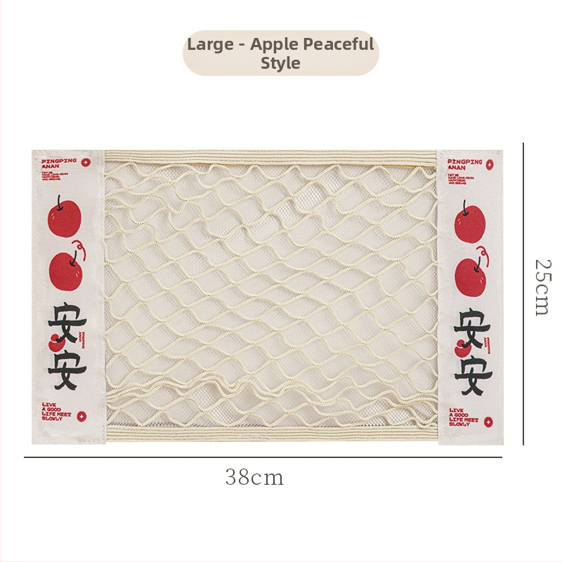 Virtuvės sieninis tinklinis laikymo krepšys su Velcro, poliesteris, modelis Y, daugiafunkcinis