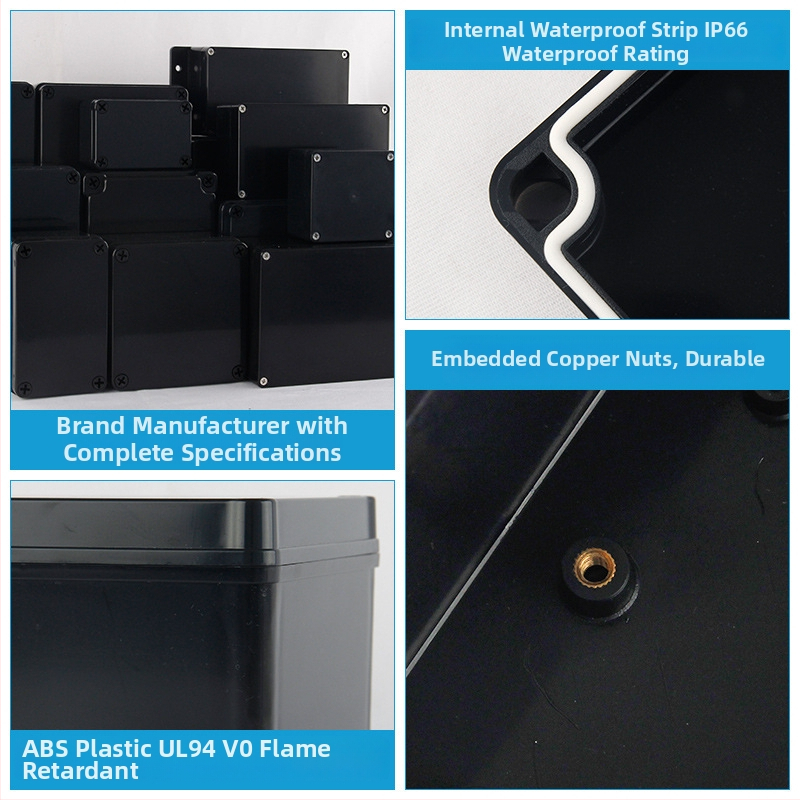 Externá vodotesná spojovacia krabica z ABS plastu, plášť s V0 a odolnosťou voči ohňu