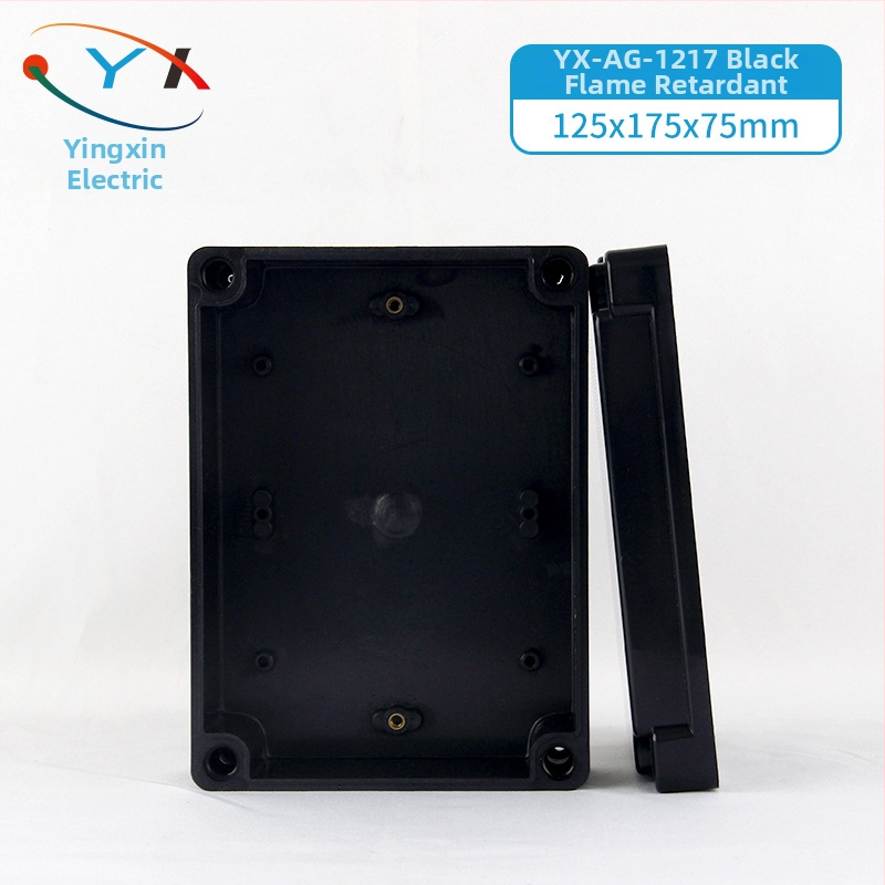 Išorinė vandeniui atspari jungčių dėžutė iš ABS plastiko, korpusas su V0 klase ir degumo atsparumu