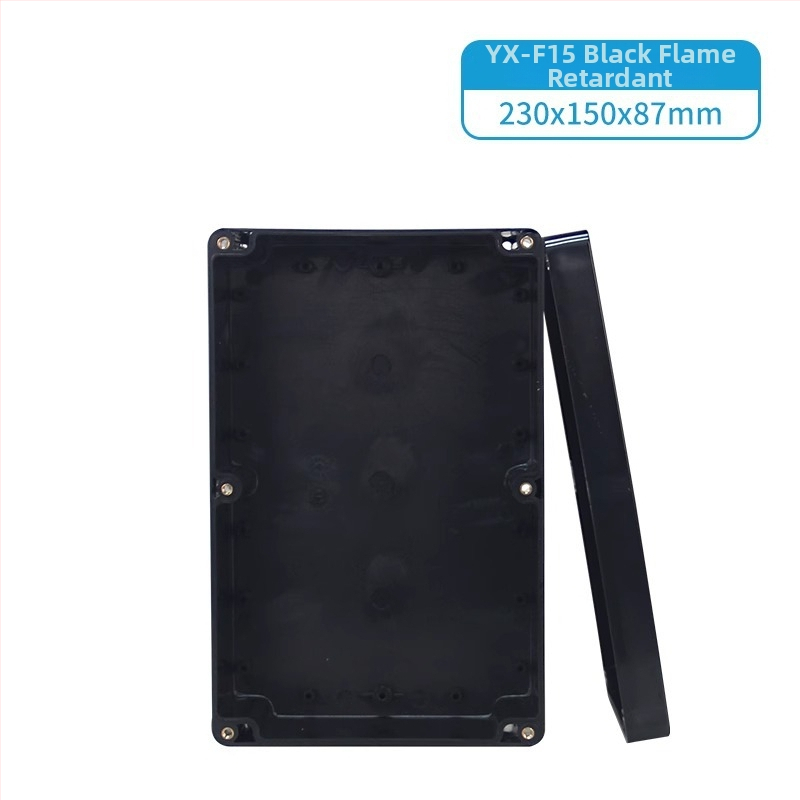 Išorinė vandeniui atspari jungčių dėžutė iš ABS plastiko, korpusas su V0 klase ir degumo atsparumu