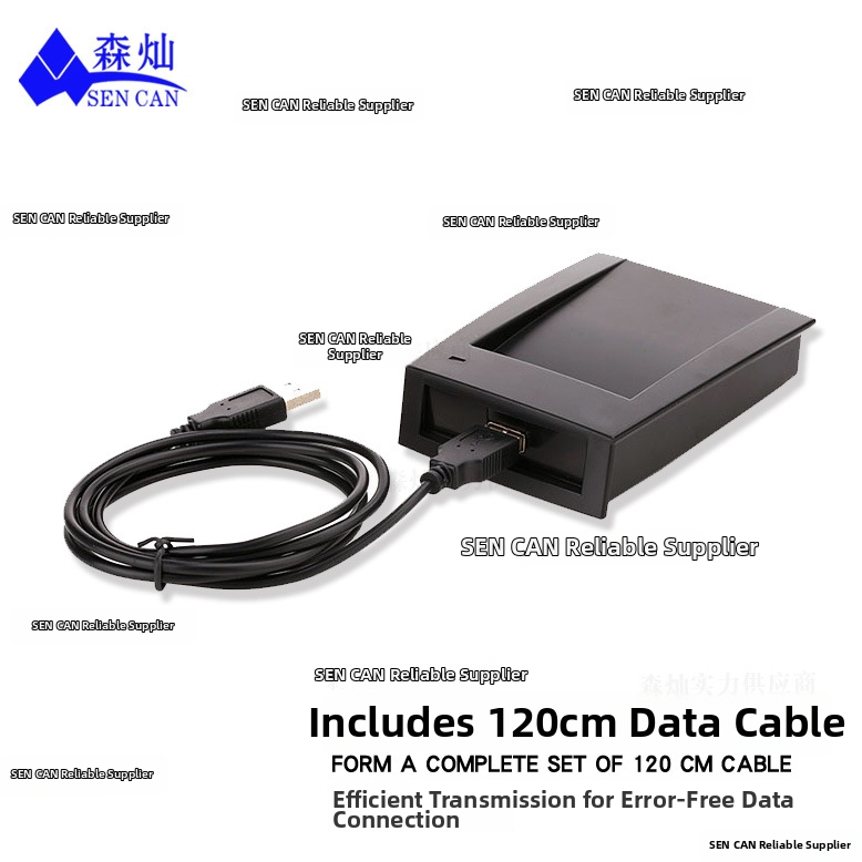 ID kortų skaitytuvas bekontaktis, USB sąsaja, LF 125 kHz, suderinamas su TK4100/EM4100 ir kitomis LF kortomis, modelis SDE, skaitymo atstumas 3–10 cm