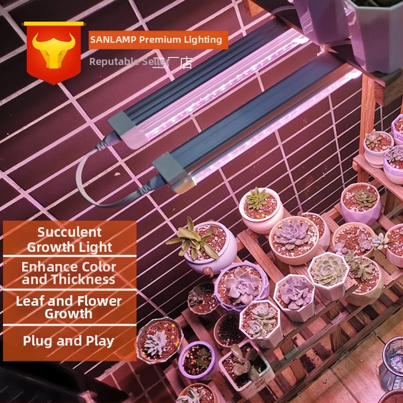 LED augimo šviesos vamzdelis augalams T8, integruotas — 96 LED, 1800 lm, 85-265 V, IP65, 30000 h