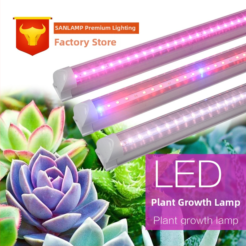 LED augimo šviesos vamzdelis augalams T8, integruotas — 96 LED, 1800 lm, 85-265 V, IP65, 30000 h