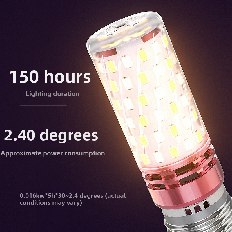 LED kukurūzas spuldze, E27/E14 pamatne, 220V, 1000 lm, 3000K, 360° starojums