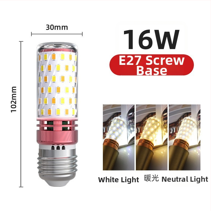 LED kukurūzų lemputė, E27/E14 lizdas, 220V, 1000 lm, 3000K, 360° spinduliavimas