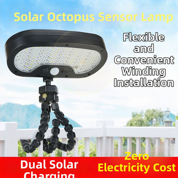 Lauko saulės LED lempos su judesio jutikliu kiemui ir tvorai — IP65, 3,6 V, 6–12 val. veikimas