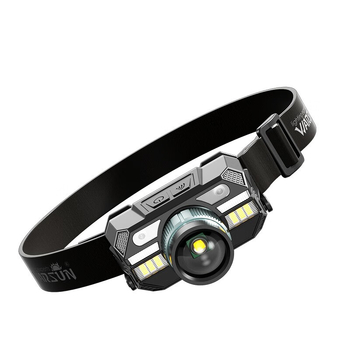 LED galvos žibintas su ilgu tarnavimo laikui, ABS korpusas, baterijomis maitinimas, šviesos diapazonas ≥ 500 m