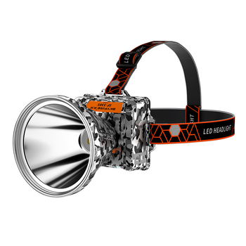 Aliuminio lydinio galvos žibintas, LED šviesa, įkraunama 9000 mAh baterija, rankinis generatorius, tinkamas žygiams, stovyklavietėms, paieškai ir naktiniam žvejybai, spindulio nuotolis iki 500 m
