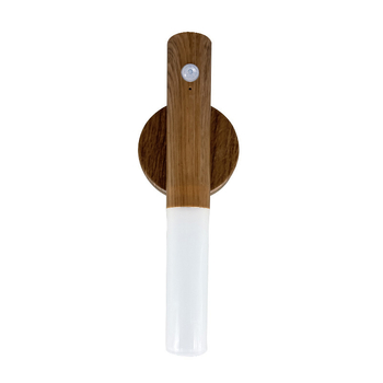 Нощна светлина с датчик за движение, имитация дърво, вградена батерия, 5V, PVC абажур, RoHS съвместима