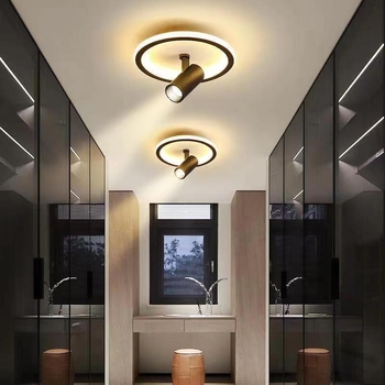 Lubų šviestuvas, šiuolaikiškai minimalistinis LED, paviršinis montavimas, pasukamas spotas, plieno korpusas, PVC gaubtas, 220V, 3C sertifikatas