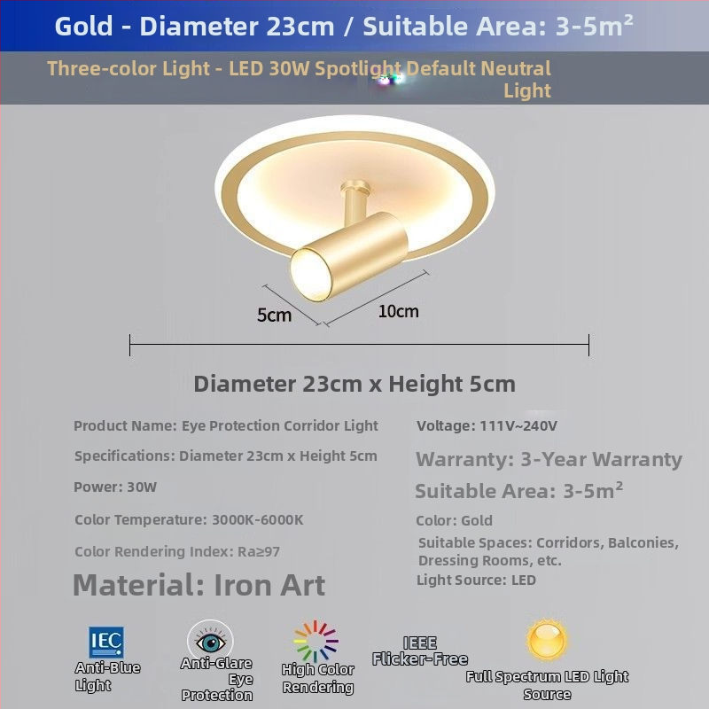 Griestu apgaismojums, mūsdienīgs minimālisma LED apgaismojums, virsmas uzstādāms rotējošs spota apgaismojums, dzelzs korpuss, PVC abažūrs, 220V, 3C sertifikāts