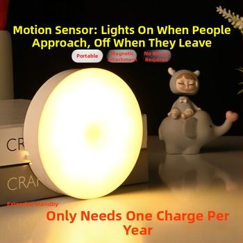 LED таванна лампа с датчик за движение и контрол на светлината, презареждаща се, обхват 5-10 m2