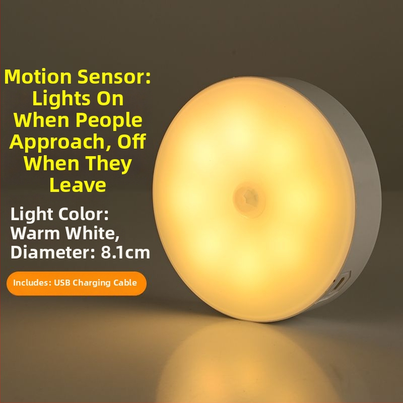 LED таванна лампа с датчик за движение и контрол на светлината, презареждаща се, обхват 5-10 m2