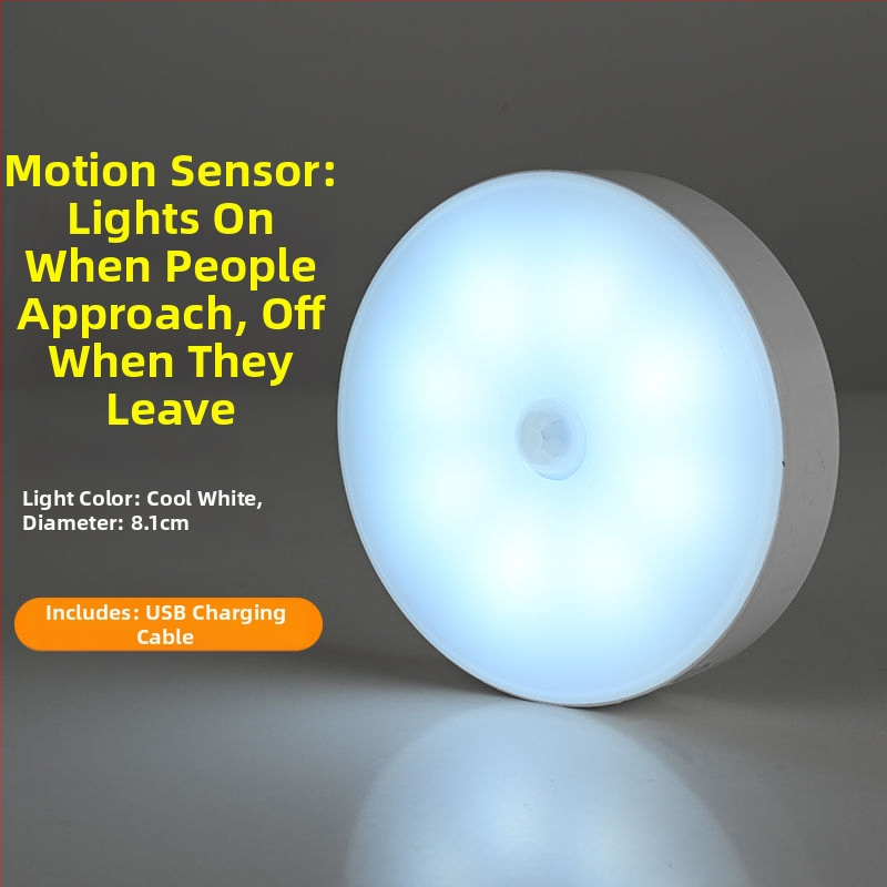 LED таванна лампа с датчик за движение и контрол на светлината, презареждаща се, обхват 5-10 m2