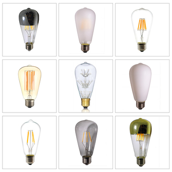 Lampa LED filament Edison E27 ST64, 220V, 480 lm, fascicul de 360°, dimabilă
