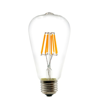 Lampa LED filament Edison E27 ST64, 220V, 480 lm, fascicul de 360°, dimabilă