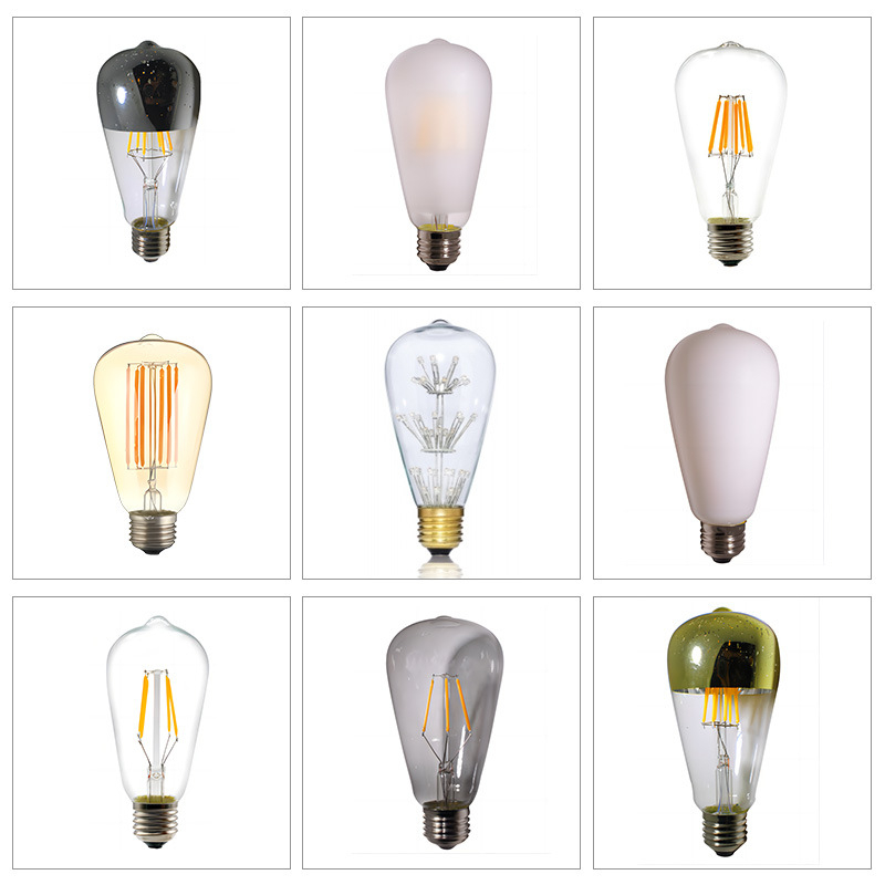 Lampa LED filament Edison E27 ST64, 220V, 480 lm, fascicul de 360°, dimabilă