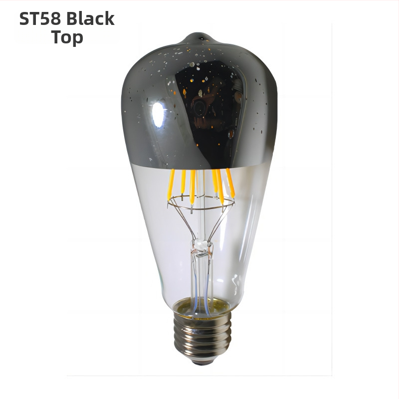 Edison LED filamentų lemputė E27 ST64, 220V, 480 lm, 360° šviesos spindulio kampas, reguliuojamas ryškumas