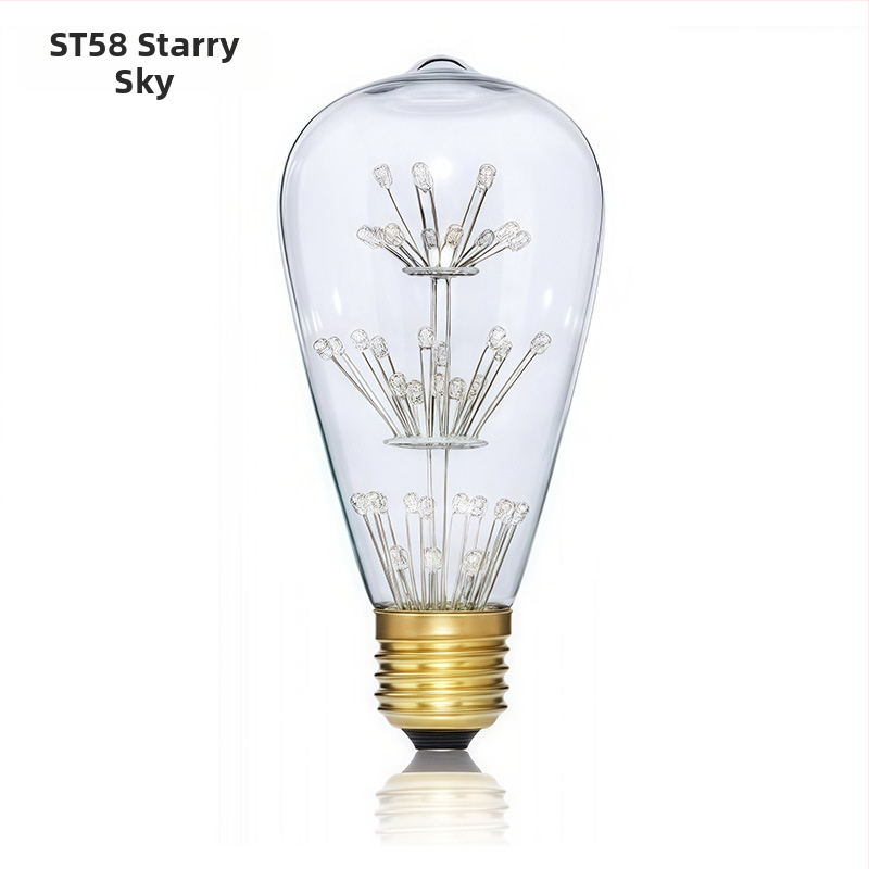 Edison LED filamentų lemputė E27 ST64, 220V, 480 lm, 360° šviesos spindulio kampas, reguliuojamas ryškumas