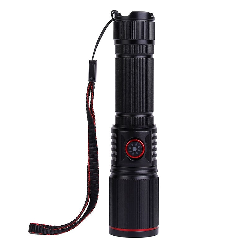 Rankinis žibintuvas su aliuminio lydinio korpusu, modelis G25-0921, 50–100 m nuotolis, atsparus vandeniui