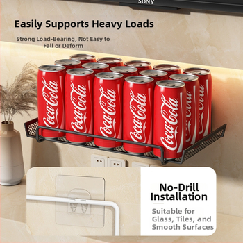 Maršrutizatoriaus laikiklis bendrabutyje – sieninis, be gręžimo, iš anglies plieno, 1 sluoksnis, gyvenamosios patalpos laikymui