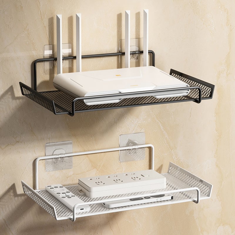 Maršrutizatoriaus laikiklis bendrabutyje – sieninis, be gręžimo, iš anglies plieno, 1 sluoksnis, gyvenamosios patalpos laikymui