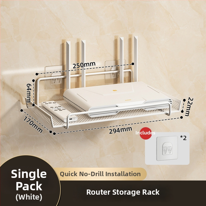Maršrutizatoriaus laikiklis bendrabutyje – sieninis, be gręžimo, iš anglies plieno, 1 sluoksnis, gyvenamosios patalpos laikymui